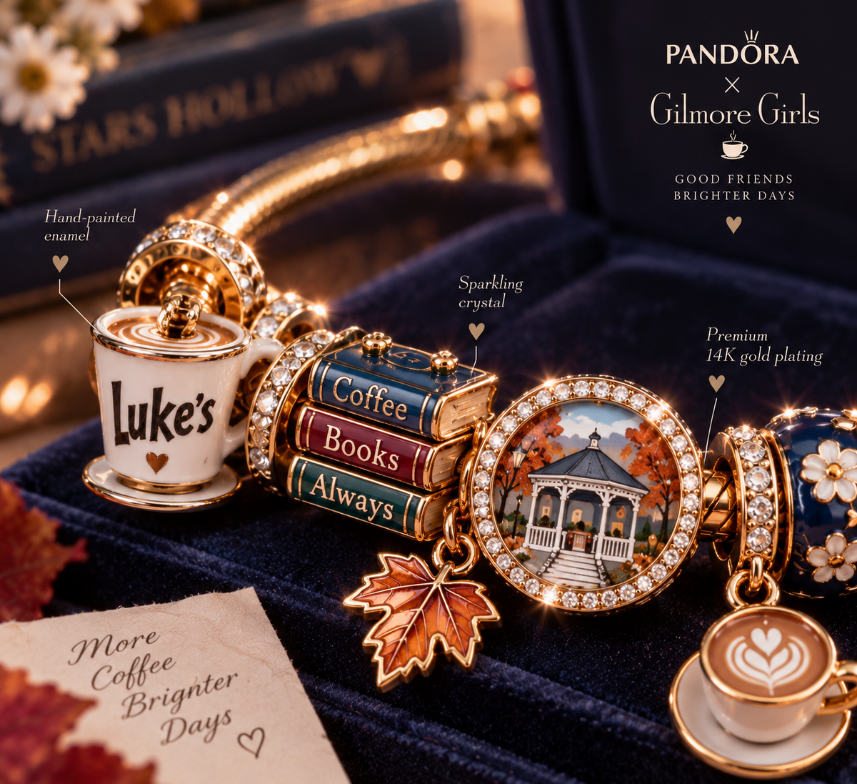 Premium Gold Charm Bracelet Set PDR160902